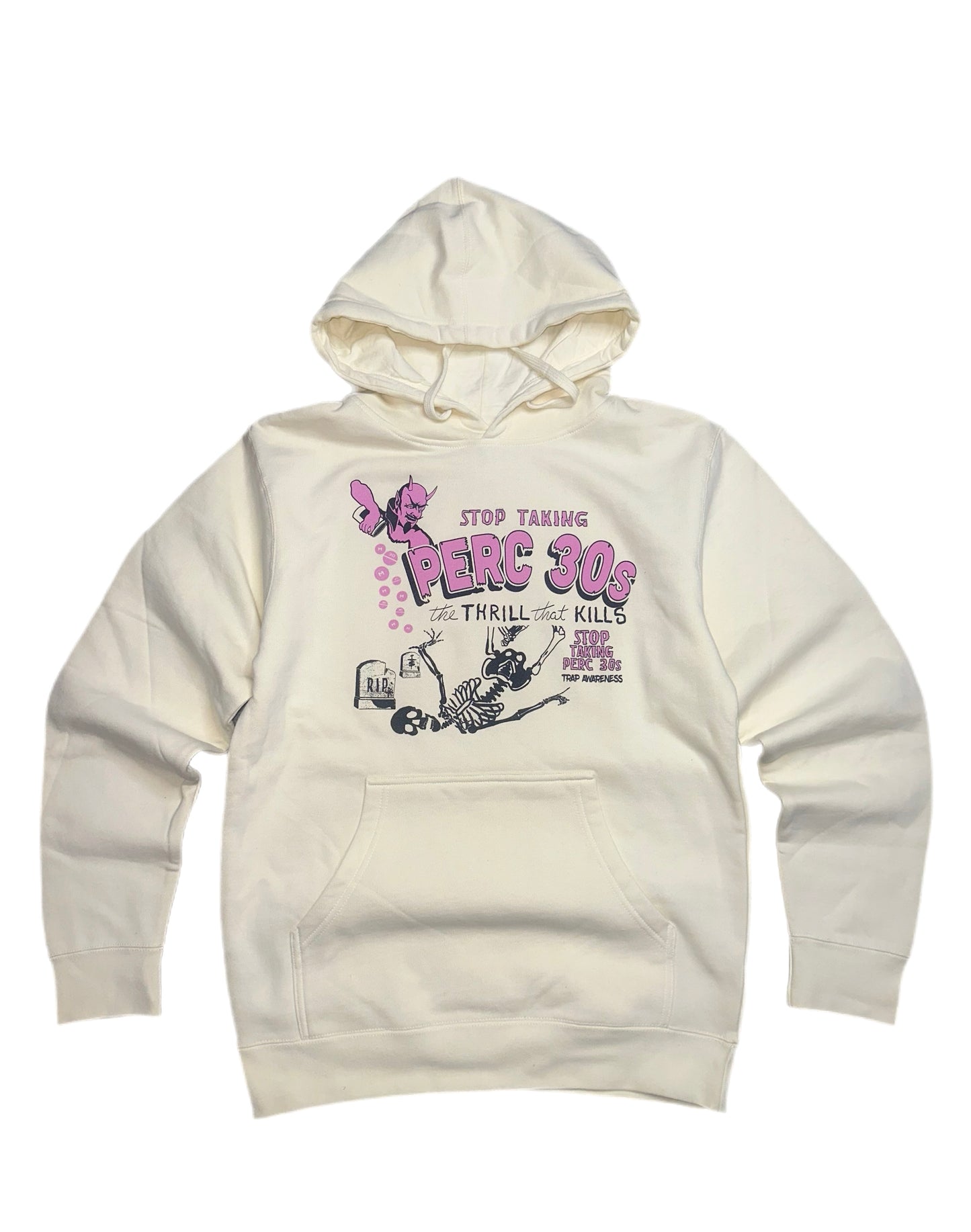 STOP TAKING PERC 30s HOODIE (Cream/Pink)