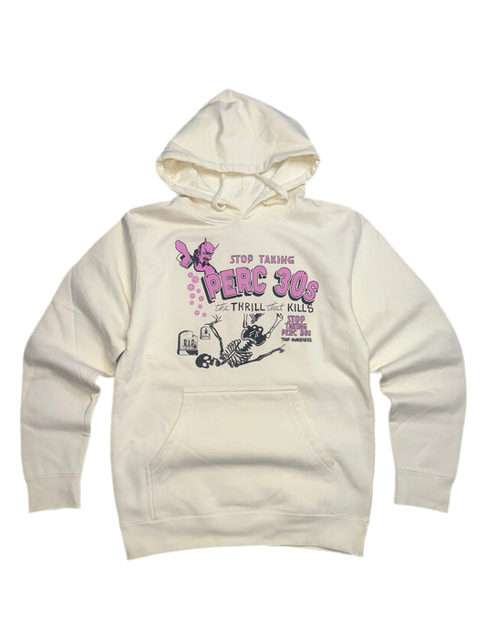 STOP TAKING PERC 30s HOODIE (Cream/Pink)