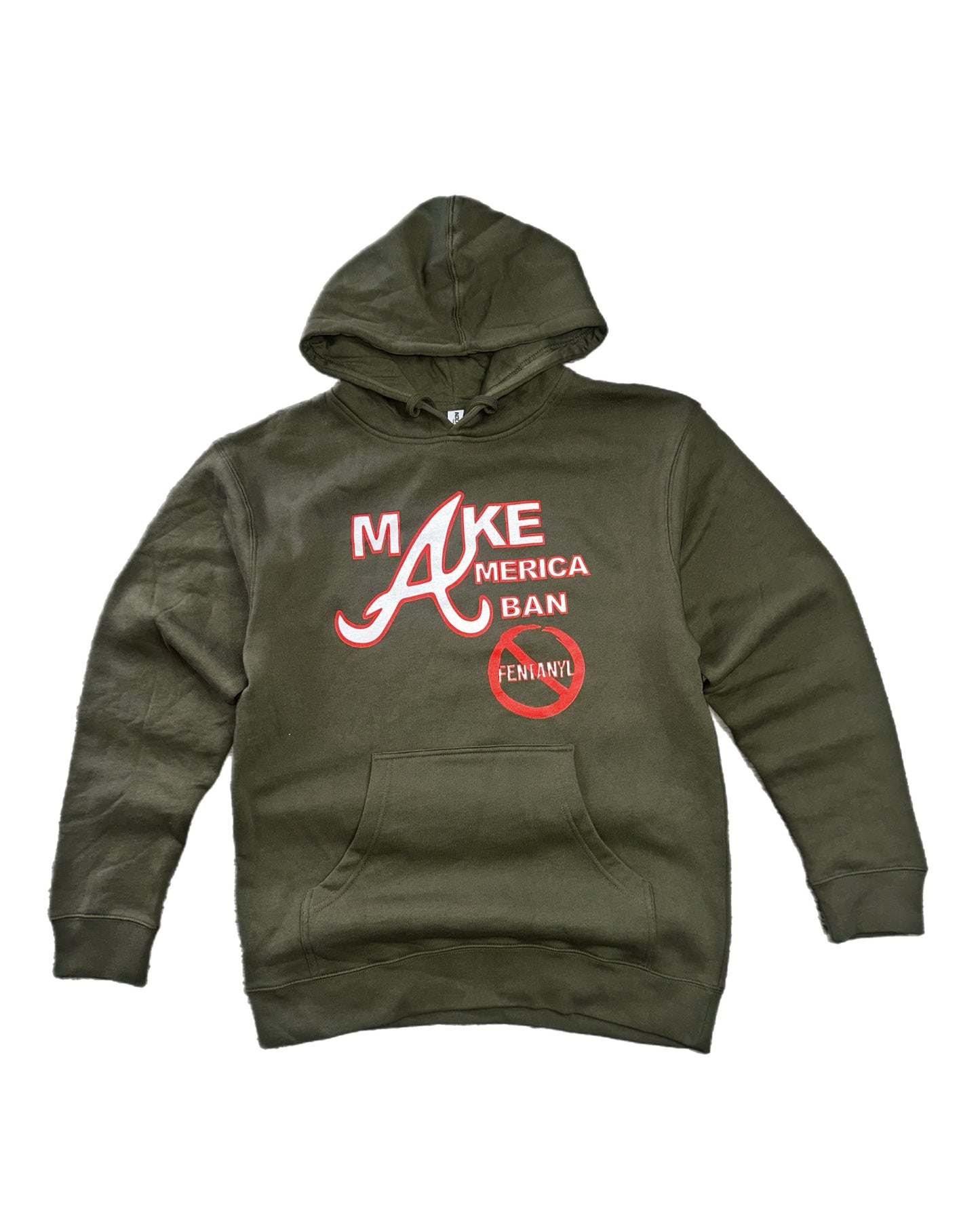 MAKE AMERICA BAN FENT HOODIE (Olive/Red)