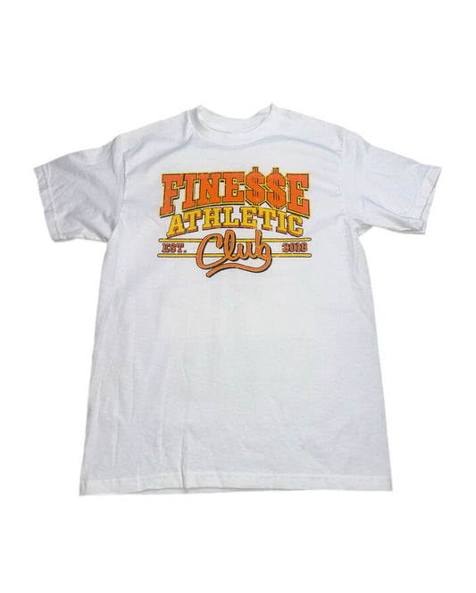FINE$$E ATHLETIC CLUB Tee (White/Orange/Yellow)
